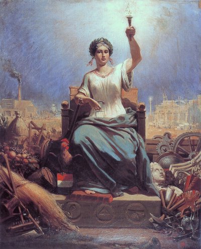 France Enlightens the World by Ange Louis Janet